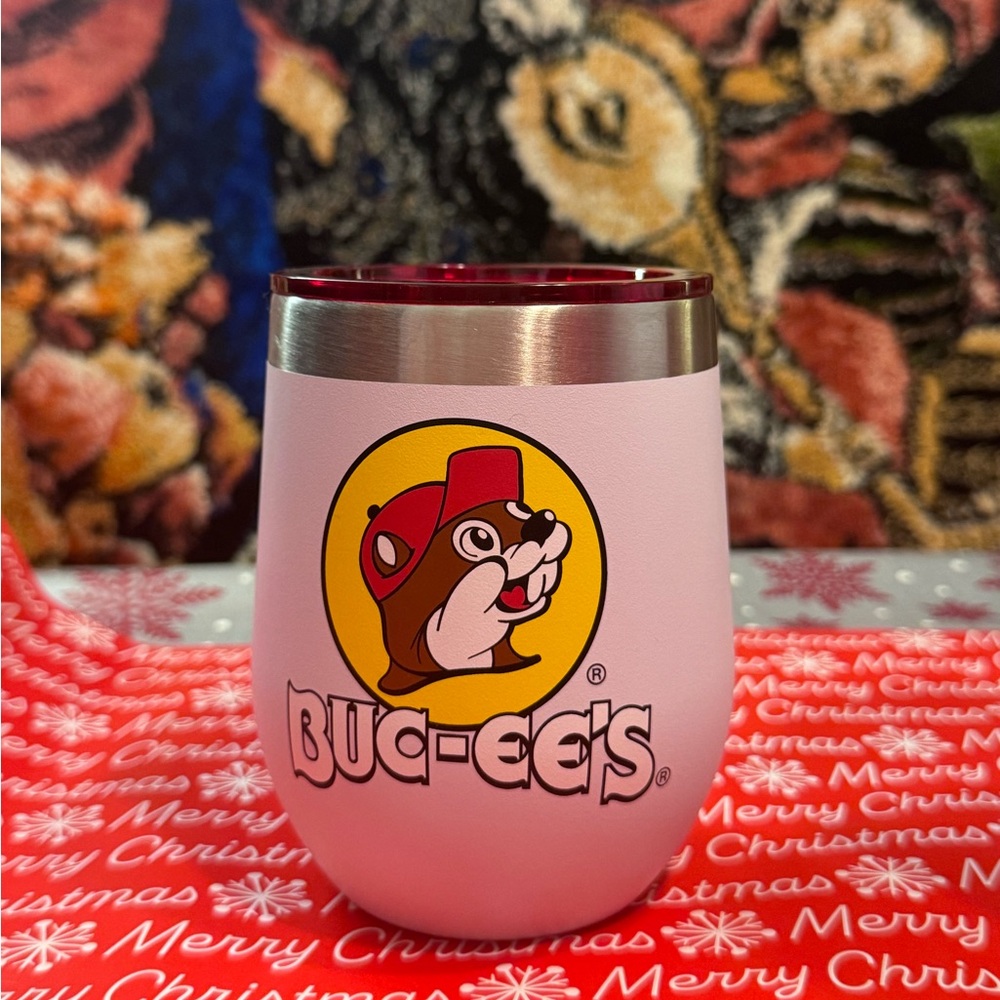 Buc-ees Wine Tumbler 10oz. White